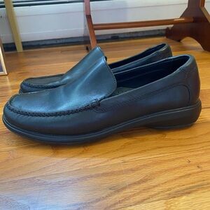 Cole Haan Black Leather Slip-On Loafers